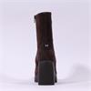 Wonders Lady Platform Block Heel Boot - Brown Suede